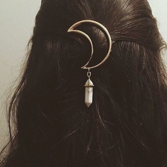 Moon stone hair clip - Picture 6 of 6